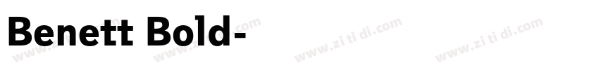Benett Bold字体转换